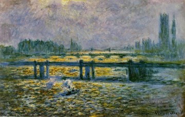 Charing Cross Brücken Reflexionen auf der Themse Claude Monet Ölgemälde